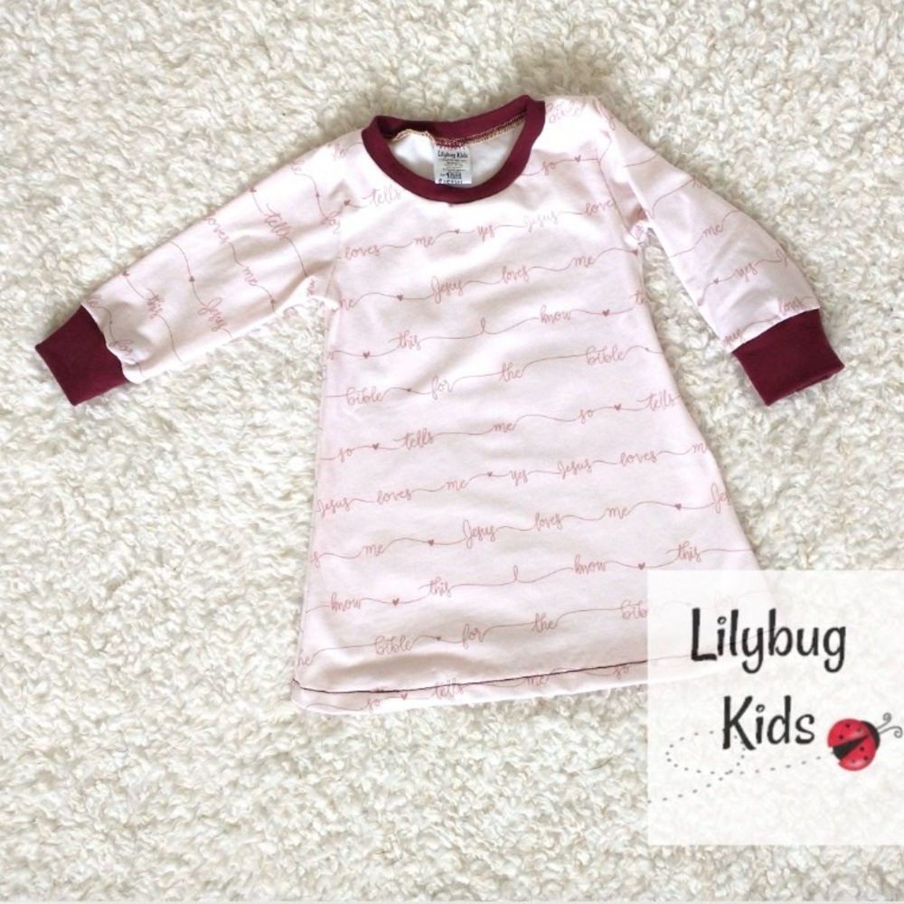 Handmade Pink Easter Dress by Lilybug Kids
“Jesus Loves Me”